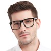 MARE AZZURO Oversized Square Reading Glasses Men Large Readers Big