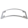 Curved Motorcycle License Plate Frame - Chrome