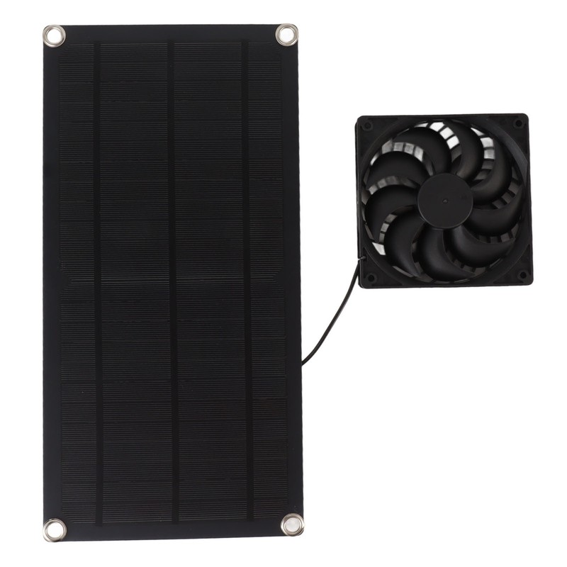 Solar Powered Fan Portable Monocrystalline Silicon 10W IP65 Waterproof Exhaust