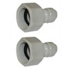 2 x DMFit AFAB0407C 1/2" BSPF - 1/4" Tube Push-fit Compatible with John Guest Speedfit