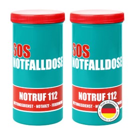 2 x emergency boxes, SOS emergency boxes with rescue sticker and information sheet, patient box, SOS box with free emergency documentation