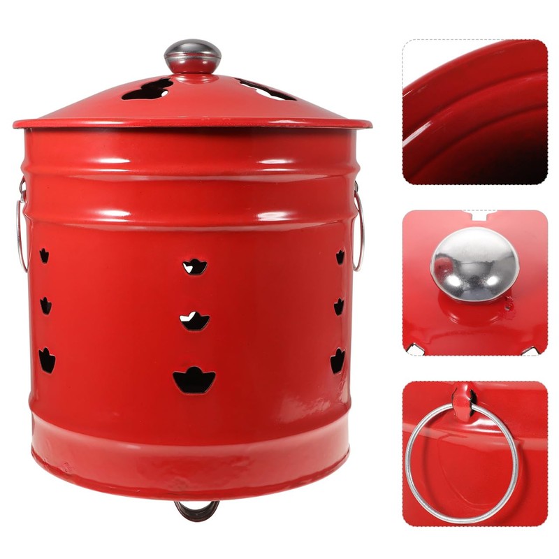 2.87 Gallon Burn Barrel, Metal Burn Can for Paper, 11.7“