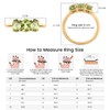 TJC Peridot Trilogy Ring for Women in 14ct Yellow Gold