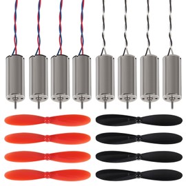 Coliao 8pcs 8520 Coreless Motor 8.5 x 20mm Brushed Motors Hollow Cup Drone Motor+ 8pcs 55mm CW CCW Propeller for DIY Micro Quadcopter RC Drone