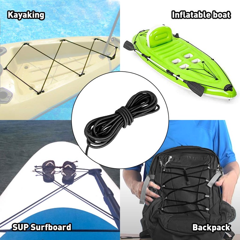 10mx4mm Marine Grade Bungee Shock Cords Elastic Tie Down Straps