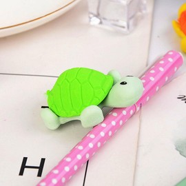 ibasenice 24pcs Shape Game Student Games Students Turtle, Funny Animal Schools Stuffers Erasers Bag Supplies Decor Lovely Party Mini Stationery Random Eraser Tortoise and Pencil
