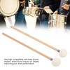2Pcs Drum Mallet Felt Head Wooden Handle Non Slip Instrument