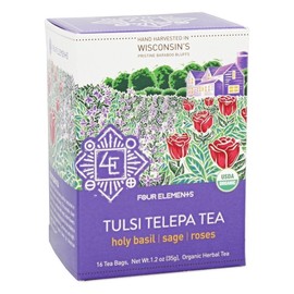 Tulsi Telepa Tea, USDA Certified Organic Herbal Tea, produced by Four Elements