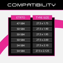 PAIR 27.5" (650B) Baldwins Cycle/Bike Inner Tubes 27.5" x 1.75 to 2.125 (Fits any 1.75, 1.85, 1.90, 1.95, 2.0, 2.10, 2.125) Schrader/Car Type Valve (Pack of 2)