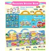 Walenced Jelly Reusable Sticker Book for Toddlers 2-4 Years, Vehicle