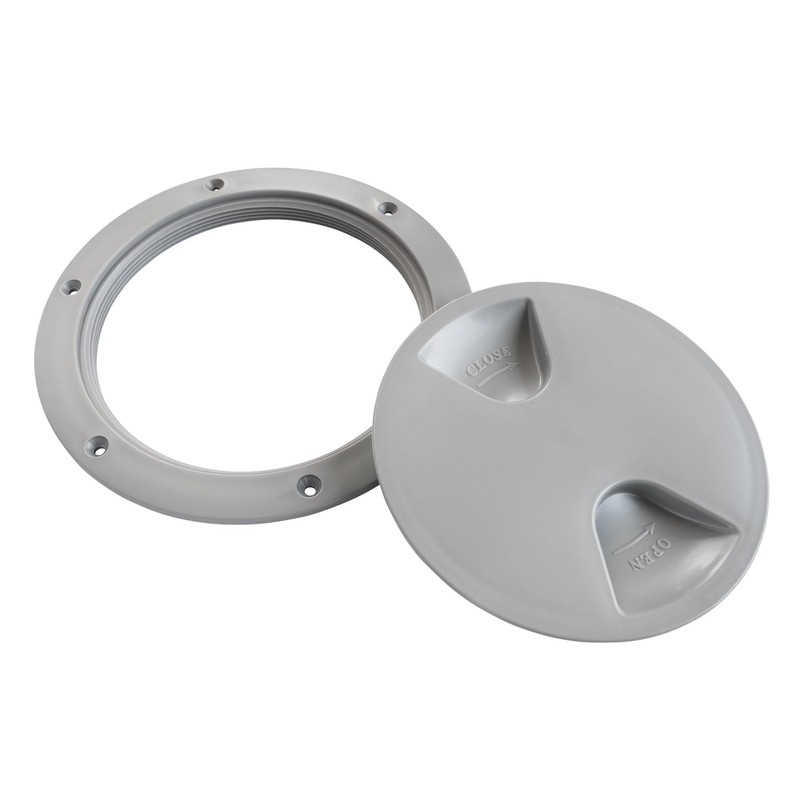 New Marine Inspektionsdeckel rund Grau Ø 125/172 mm