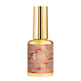 DND DC 9D Cat Eye Gel Polish DND 9D Cat Eye Smoothie, Unicorn, Creamy Collection (#12 - Coral Ice, 0.6 OZ)