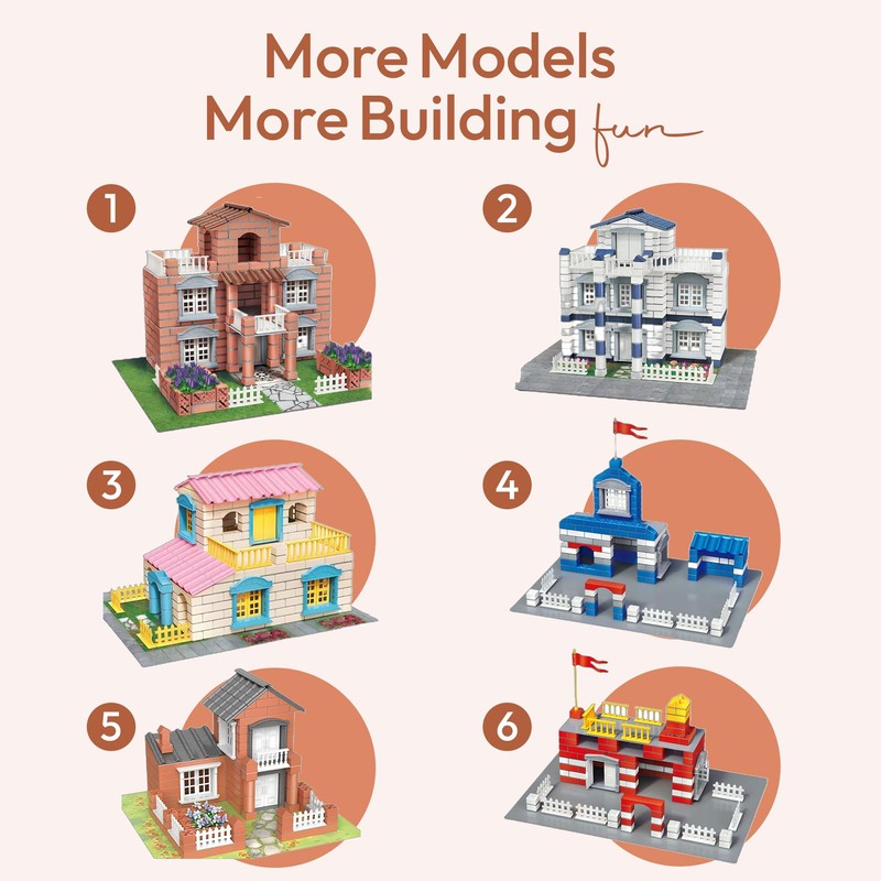 Generisch DIY Mini Brick House Construction Set for Kids -