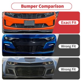 Linskip Front Bumper Grille Covers Compatible with 2019 2020 2021 2022 2023 2024 Chevy Camaro LS LT, Grill Inserts Trim for Camaro Exterior Accessories(Black)