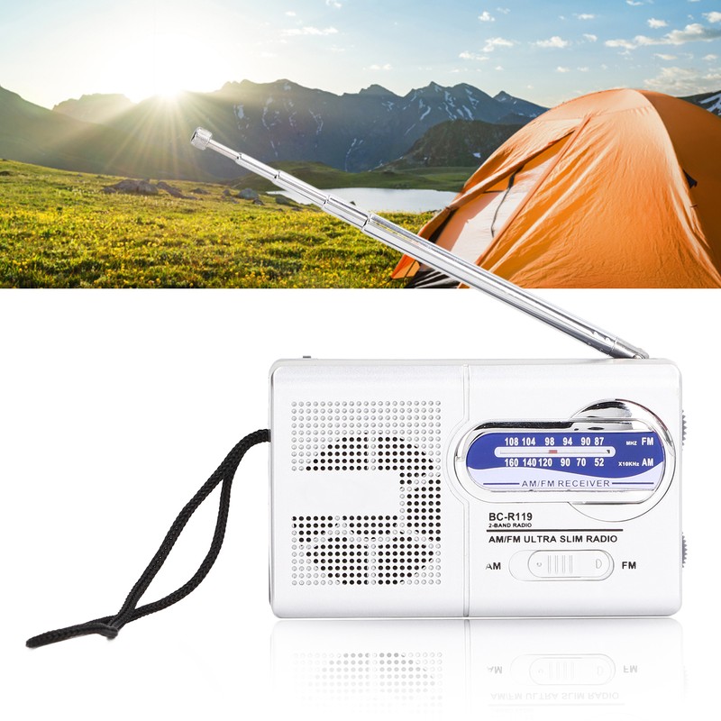 Mini AM FM Radio Manual Operation Easy Adjustment Memory Function