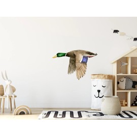 DecalBaby Mallard Duck Wall Decal Wildlife Bird Animal Removable Baby Nursery Wall Sticker - 12 inch: 8" Tall x 12" Wide