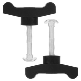 SUPVOX 2 Sets T-Handle Bolts and Nuts for Lawn Mower, Universal Wing Handle Knob, Compatible with Models 689-00600, 106-4161, 92-22602, Easy to Install, Black, Metal Abs