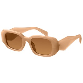 Mosanana Women's Retro Sunglasses, Beige, 100% UV Protection