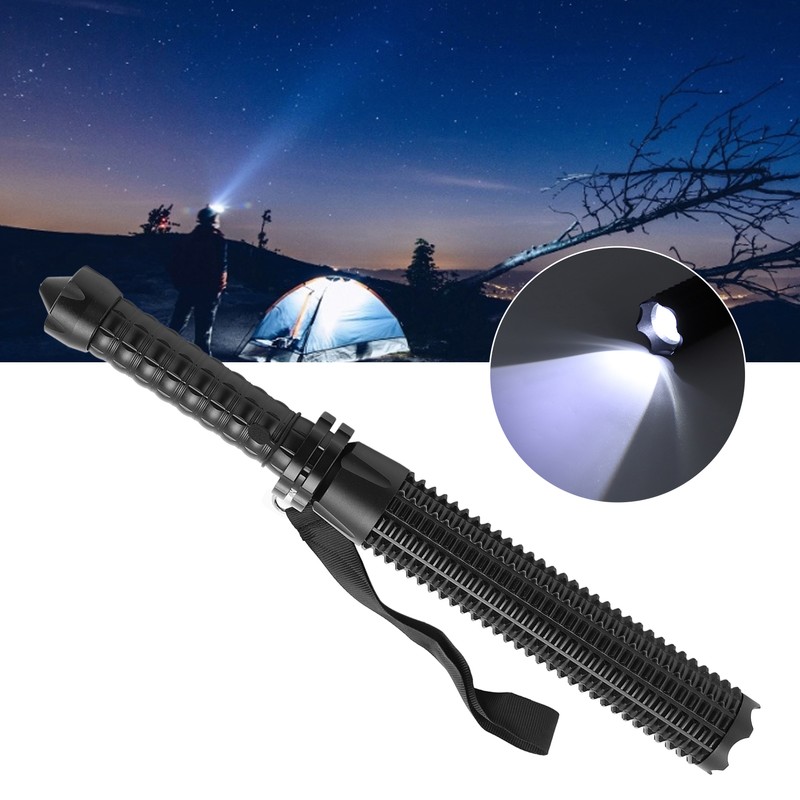 Flashlight LED Extended Waterproof Non Slip Outdoor Portable Torch for
