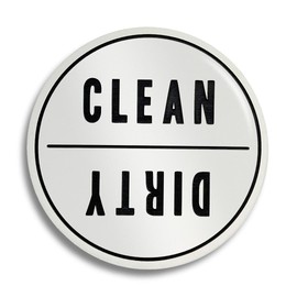 Clean Dirty Dishwasher Magnet Sign | Stylish and Functional Kitchen Decor Sign | Strong Non-Scratching Magnet on back | Easy to Use with a Rotatable Design that is Easy to Read | Measures 3x3 Inches