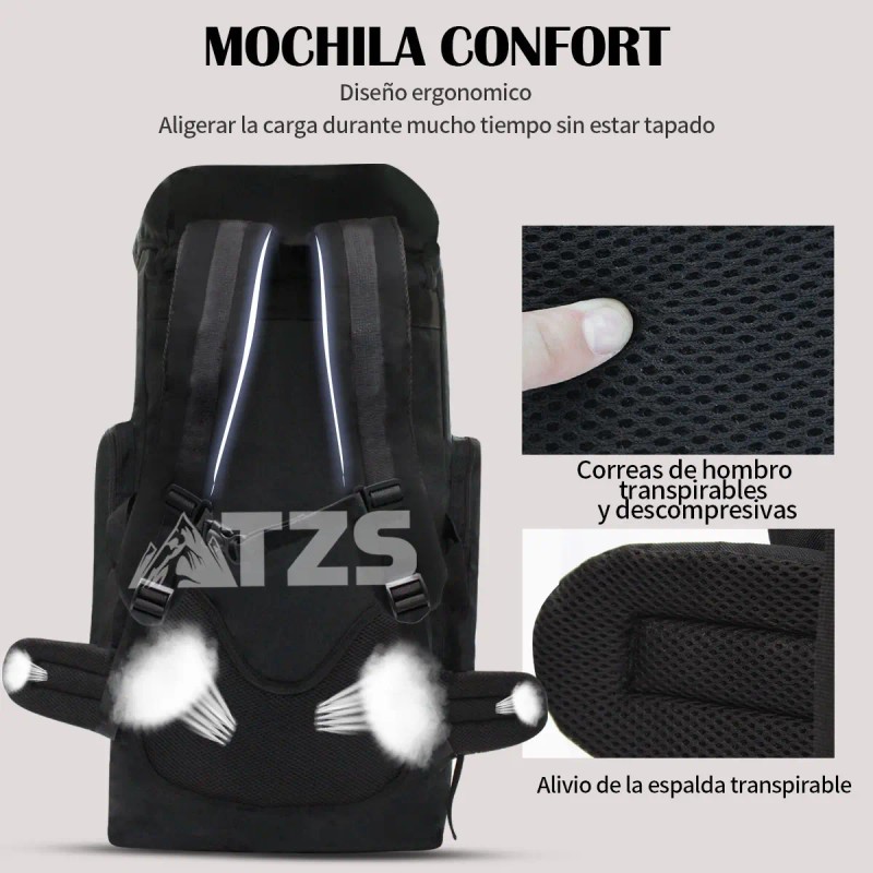 Mochila Táctica Militar 70l Campismo Senderismo Multifuncion