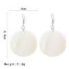 Trendy Light Weight Round White Shell Dangle Earrings for Women