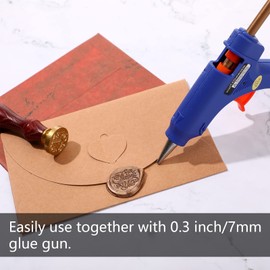 24 Bastoncini di Ceralacca per Pistola a Colla per Sigillo di Cera, Mini Busta Cera per Pistola a Colla per Inviti di Nozze, Buste Biglietti, Posta di Lumaca, Pacchetti di Vino (Bronzo)