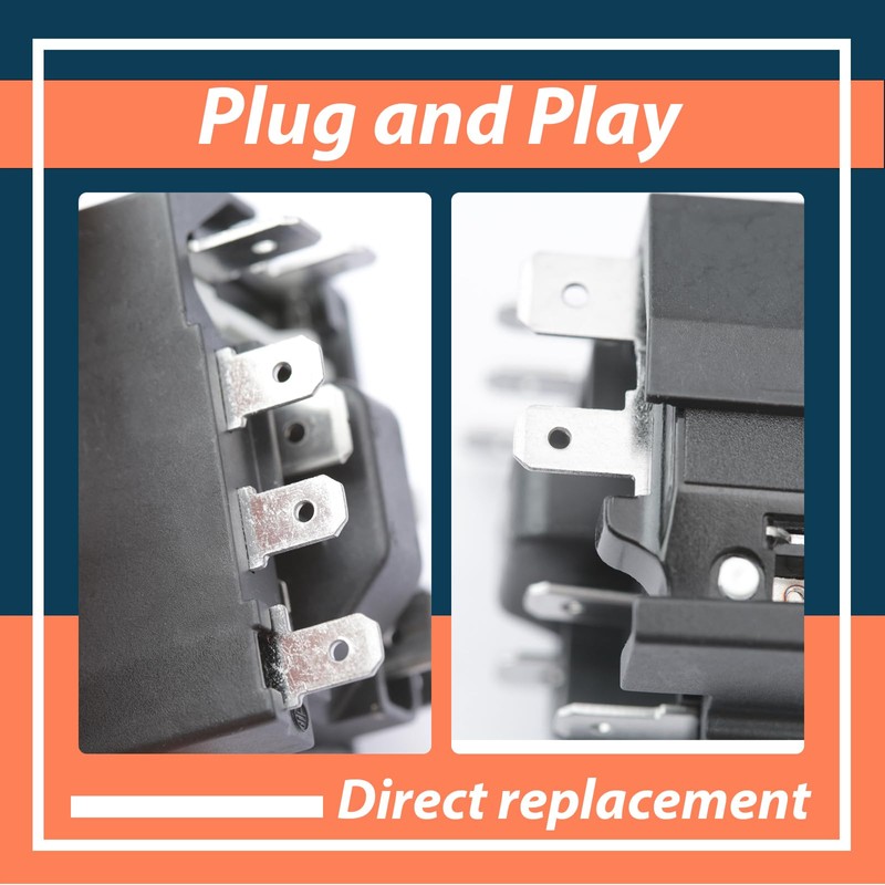 Lisnhlin QPS2-C4R7MD3 Overload Protector Relay Replacement for Frigidaire 5304521534, 5304521562