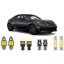 Xpismii 9 Piece 6000K White LED Interior Lights Kit Package Replacement for Subaru BRZ/Toyota GR86 2022 2023 2024 & Up, with Placement Diagram and Install Tool