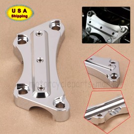 Unbranded Chrome 1" Handlebar Top Riser Clamp Mount For Harley Touring Street Road Glide