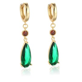 Kader Earrings for Women Men Anime Howl's Moving Castle Studs 925 Silver Costume Jewelry Green Water Drop Accessories Gift (One Size, Circle)