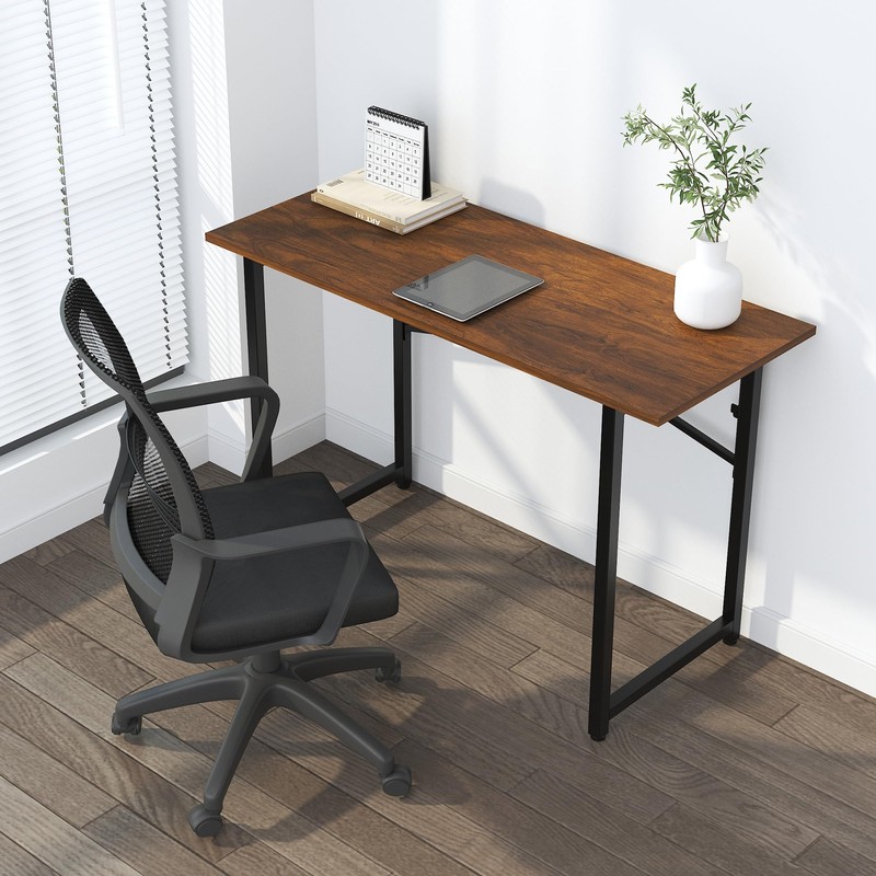 Lutown-Teen 47 inch Folding Desk No Assembly Required, Writing Gaming