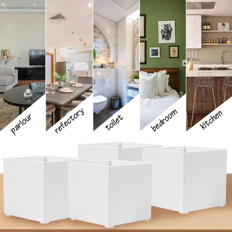 DODAMOUR Plastic Cube Storage Boxes Set, Square Organizer Bins for