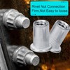 SmallCat 100 Pcs 1/4-20 Aluminum Rivet Nuts, Flange UNC Flat