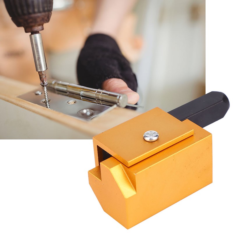 Aluminium Alloy Square Embedded Hinge Door Lock Groove Angle Chisel