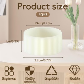 12Pcs Silicone Candle Grippers for Taper Candles Hugger Gaskets Rings Stay Put Candle Grips Peg Candles Holders Rubber, Keep Bougie Upright in Place for Taper Candless Cups