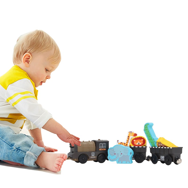 Electric Magnetic Animal Toy Train Set Preschool Educational Learning Toy