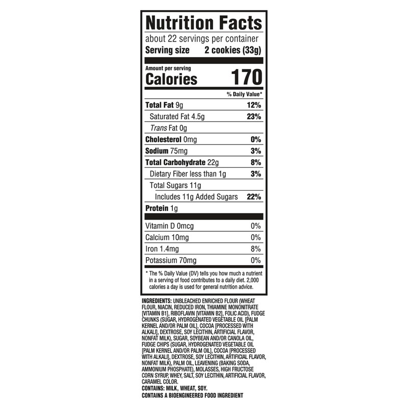 CHIPS AHOY! Chunky Fudgy Chocolate Chip Cookies, Party Size, 24.75