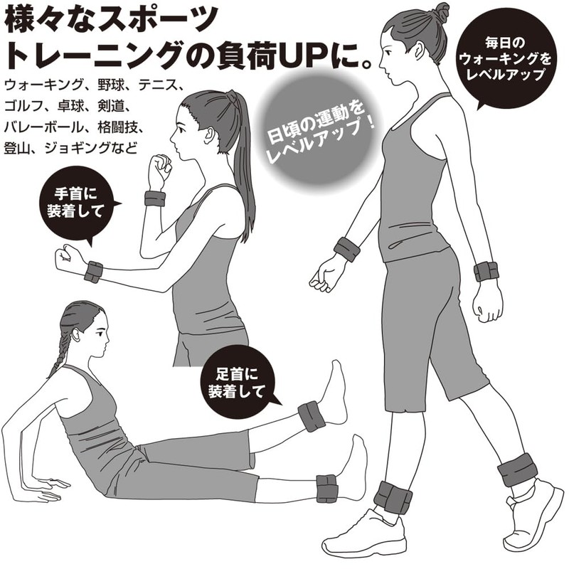 Gauri Ankle Weights 25W3002 0.7 lbs (0.3 kg), 2 Pack