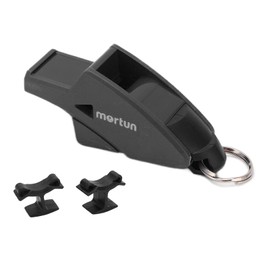 SPYMINNPOO Referee Dolphin Whistle, Sports Whistle Portable and Pratical Outdoor Whistle with 2 Finger Clips for Outdoors Sports(Black)
