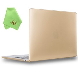 UESWILL Compatible with MacBook Air 13 inch M4 M3 M2 Case 2022-2025 Model A3240 A3113 A2681 with 13.6" Liquid Retina Display Touch ID, Matte Hard Shell Case Cover + Microfiber Cloth, Gold