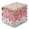 1 Pack 3 Blankets Soft Fluffy Pet Flannel Blanket(Cute Paw,30”×20”)
