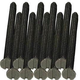 Black Nickel Flat Head Long Electrical Socket Switch Screws (10, 40mm)