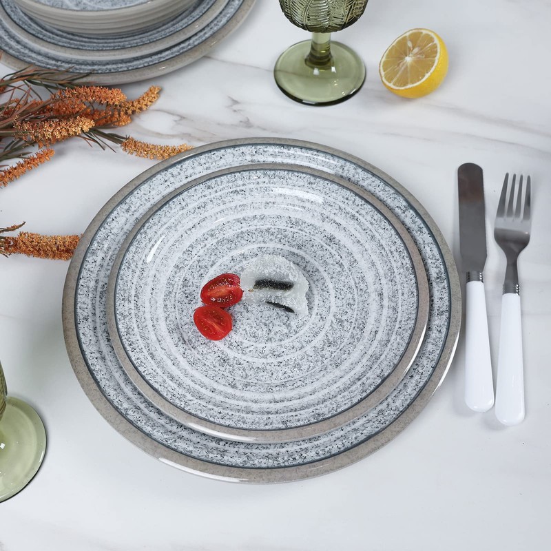 Melamine Dinnerware Sets 12 PCS - Service for 4 Plates