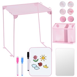 Locker Accessories Kit with Locker Shelf, 13PCS Locker Accessories for Girls with Magnetic Whiteboard, Magnetic Mirror, Pen Holder, Dry Erase Markers and Magnets, Back to School Essentials