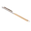 Pizza Oven Brush with Scraper Detachable Wooden Handle Coconut Fiber