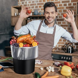 Zonon 15 Pcs 5 Gallon Bucket Liner Bags Bucket Ice Liner for Marinating and Brining Food 4 Mil Food Storage Leak Proof for Turkey Chicken Beef, 20 x 28 Inch