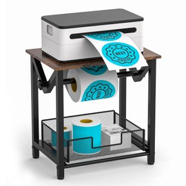 Semohop Label Holder for Rolls and Fan-Fold Labels, Thermal Sticker Holder for Desktop Thermal Printer, Shipping Label Stand Desktop Label Printer Accessory Supplies for Home, Office, Small Business