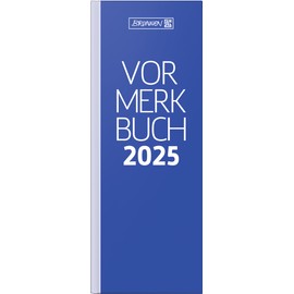 BRUNNEN Notebook Model 784 (2025), 1 Page = 2 Days, 108 × 297 mm, 192 Pages, Ceiling Tape, Blue