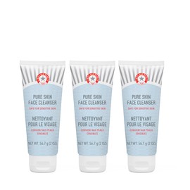 First Aid Beauty - Pure Skin Deep Cleanser with Red Clay, Deep Cleansing Face Wash with Antioxidant Booster for Oily and Blemish-Prone Skin, Reduce Oil & Unclog Pores, Safe for Sensitive Skin, 4.7 oz